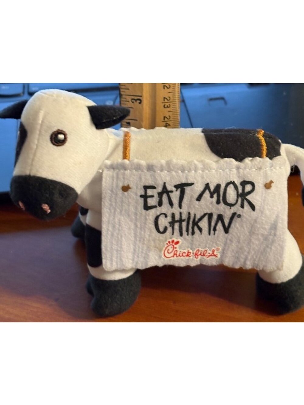 Chick-Fil-A Mini Cow Plush Eat Mor Chikin 4" Promo Restaurant Stuffed Plush 2020 - Picture 7 of 12